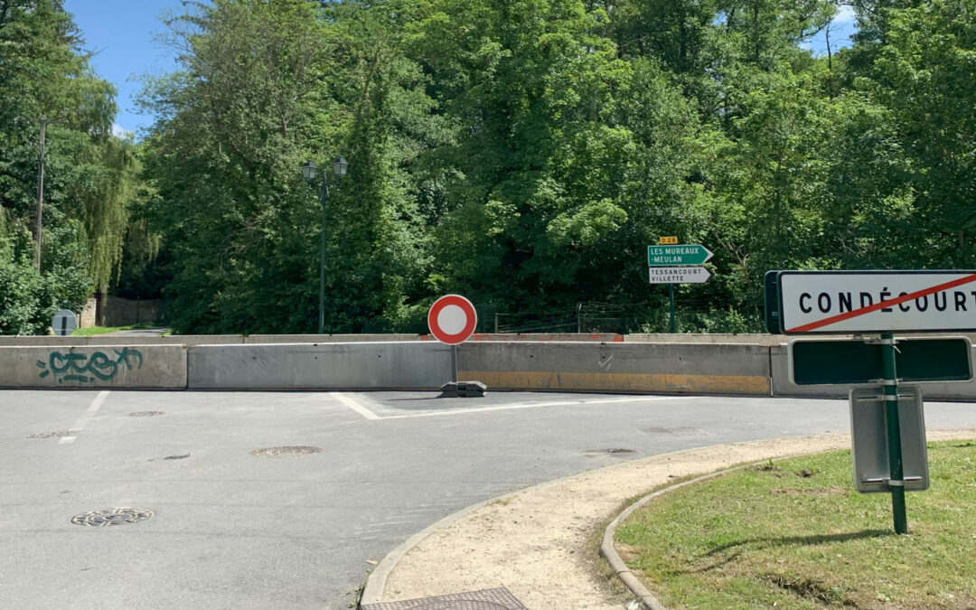 Travaux sur D28 à Condécourt