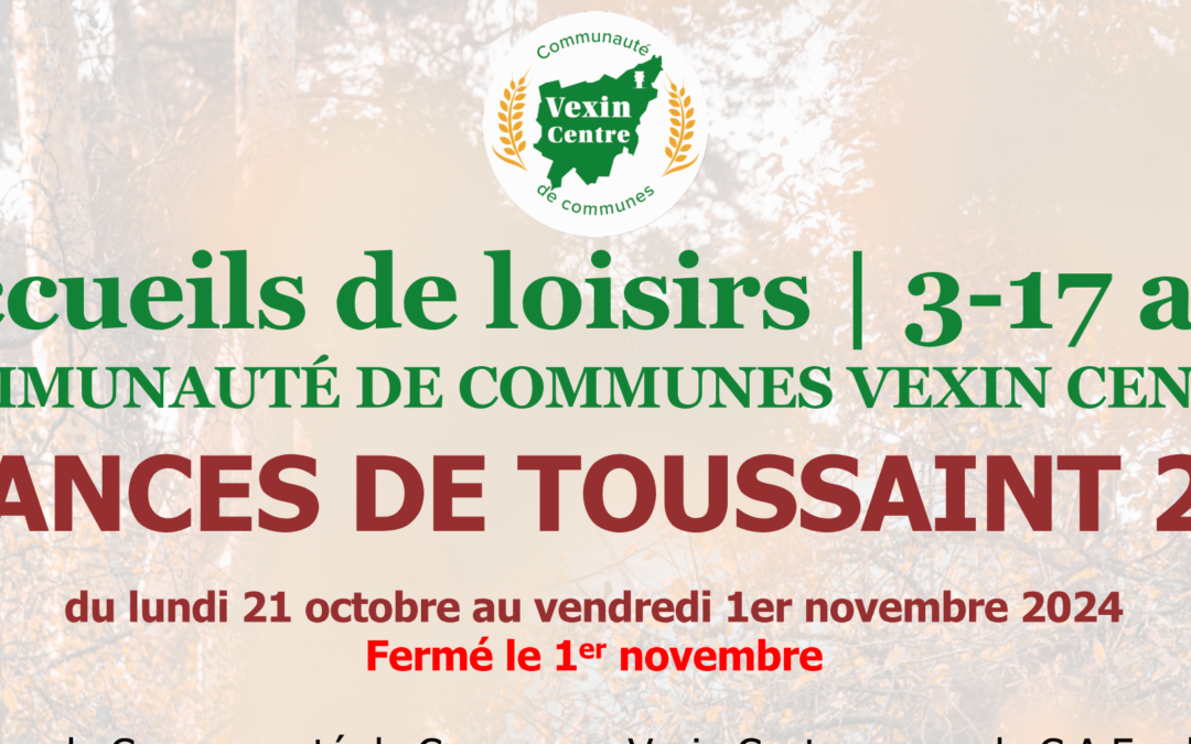 CCVC – Accueils de loisirs vacances de Toussaint